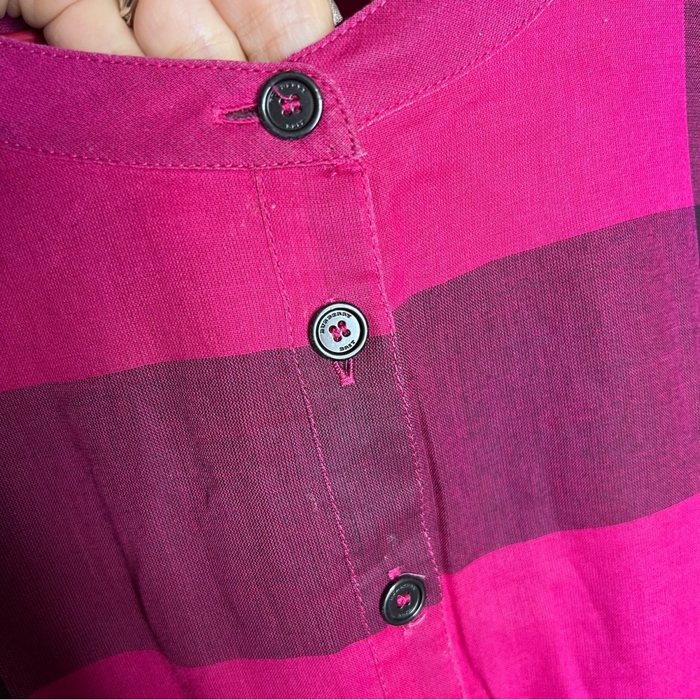 Burberry Fuschia Black Check Pattern Dress A12 - Picture 5 of 7